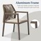 Best Choice Products Set of 2 Indoor/Outdoor Aluminum Woven Rope Dining Chairs w/ Armrests